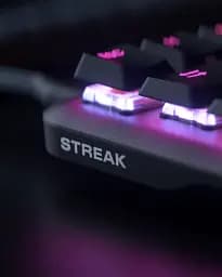 Компактна 65% низькопрофільна механічна ігрова клавіатура STREAK65 LP - ЧОРНИЙ - мініатюра 3