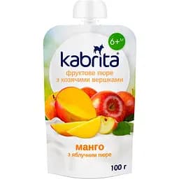 Пюре фруктовое Kabrita Манго с козьими сливками и яблочным пюре 100 г