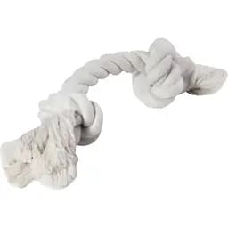 Игрушка канат-грейфер для собак Fox двухузловой 23 см белый
