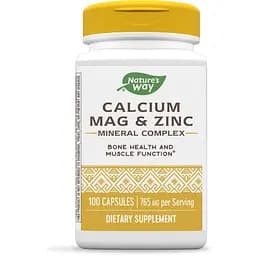 Вітаміни та мінерали Nature's Way Calcium Mag & Zinc, 100 капсул