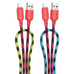 Дата кабель Hoco X116 Meridian USB to Lightning 2.4A (1m) Gradient Red Mix
