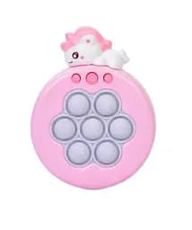 Електронна гра BH-001-002 "Мордочка" Поп Іт Pop It, музика, світло, в коробці (6903317673421) Единоріг рожевий