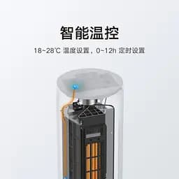 Підлоговий вентилятор-обігрівач MiJia Two Seasons DC Inverter Tower Fan BHR5279CN Dark Grey - мініатюра 2