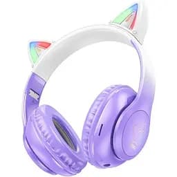 Наушники Hoco Bluetooth W42 Cat Ears over-ear BT headphones Purple