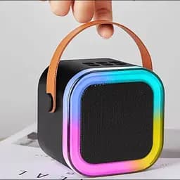 Портативна колонка з караоке мікрофоном та RGB підсвічуванням Winso K12 10W Bluetooth USB microSD AUX Type-C - мініатюра 3