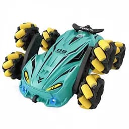 Радіокерована трюкова машина JD 155-14 A-01, парогенератор, підсвічування, музика, акумулятор 3.7V, пульт 2.4GHz, блакитна