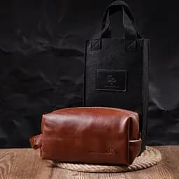 Чоловіча шкіряна косметичка GRANDE PELLE 22.5х12х11 см sum0020995 - мініатюра 8