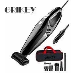 Автомобільний пилосос Grikey 2 дротовий для сухого/вологого прибирання з 2 насадками 8кПа 120W Чорний (GK602) - мініатюра 2