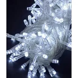 Новорічна гірлянда на прозорому дроті 100 лампочок 6 м Біле світло