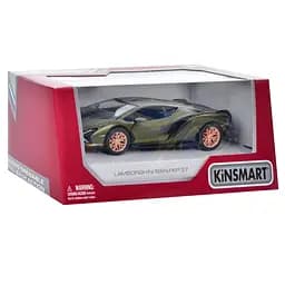 Инерционная машинка Lamborghini Sian FKP 37 Kinsmart KT5431W металлическая Зеленый
