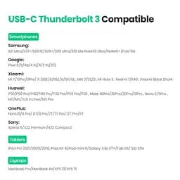 Кабель Ugreen Mini Jack 3.5mm to USB Type C CM450 DAC-чіп 1м Black (25108) - мініатюра 9