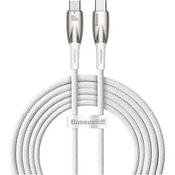 Кабель Baseus Glimmer Series Fast Charging USB-C to USB-C 100w 2m White (CADH000802) [127951]