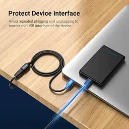 Кабель Vention USB 3.0 A Male to A Female Extension Cable 0.5 м чорний PVC Type (CBHBD) - мініатюра 3