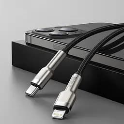 Кабель Baseus Cafule Metal Cable Type-C to Lightning PD 20W 1m CATLJK-A01 Black - мініатюра 2
