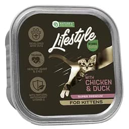 Вологий корм для кошенят з куркою та качкою Nature's Protection Lifestyle Kitten with chicken and duck. 85 г