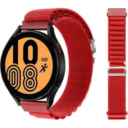 Браслет для Samsung Galaxy Watch 7 - червоний Watchbands NormalCloth Wave ширина кріплення 20мм нейлоновий (W48-0WBWB51300939)
