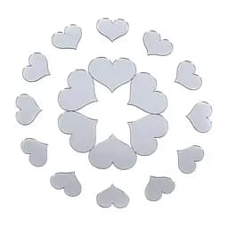 Дзеркальний декор Wall Sticker SW-00002524 акриловий самоклеючий 18 шт. срібло