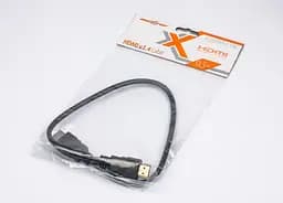 Кабель Maxxter HDMI - HDMI V 1.4 (M/M), 0.5 м, чорний пакет (V-HDMI4-0.5M) - мініатюра 2