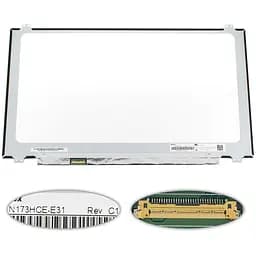 Матриця 17.3 N173HCE-E31 1920х1080, 30pineDP, IPS, 300cd/m2, кольоропередача 72%, LED, SLIM вертикальні вушки, матова, роз'єм ліворуч знизу для ноутбука