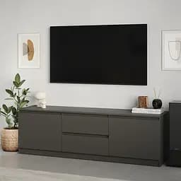 Тумба під телевізор MebelStar Нео 2Ш2Д 150x43x53 см Антрацит (MBS-1258)