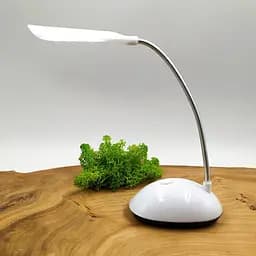 Настільна лампа LED DESK Light X-7188, біла, на батарейках 3×AAA, гнучка ніжка