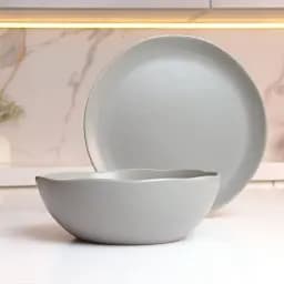 Тарілка глибока МВМ My Home KP-31 18 см сіра (KP-31 GRAY) - мініатюра 3