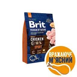 Сухий корм для собак з високими фізичними навантаженнями Brit Premium Dog Sport з куркою 3 кг - мініатюра 2