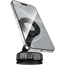 Автотримач Borofone BH140 Gloria Vacuum Suction Magnetic (center console) Black/Metal gray - мініатюра 3