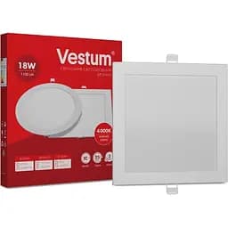 Квадратный светодиодный встраиваемый светильник Vestum 18W 4000K 220V 1-VS-5205