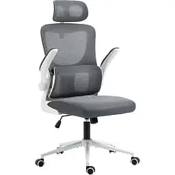 Офісне крісло GT Racer X-5728, біло-сіре (X-5728 White/Gray) - мініатюра 2
