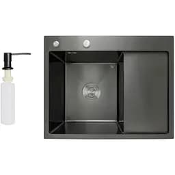 Кухонная мойка Lidz Handmade 3.0/1.0 мм H6350BR LDH6350BRPVD45590