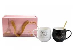 Набір чашок порцелянових у подарунковій упаковці Interos MR&Miss 350 мл 2 шт (211GB)