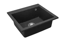 Гранітна кухонна мийка Rea West XL black ZLE-00116, Чорний матовий