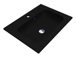 Умивальник Miraggio DELLA 600 BLACK (8813403) Mirasoft, Матовий, Накладний/Врізний, Чорний