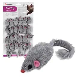 Flamingo Furry Mouse Grey фламинго мышь серая игрушка с погремушкой и кошачьей мятой для котов