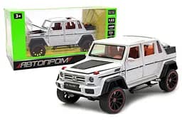 Машина металева 7579 АВТОПРОМ, 1:24 Mercedes-Benz, світло, звук, відкр.двері, в коробці (6900001197003) Білий
