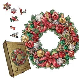 Пазл дерев'яний Колоритний Вінок, А2, 300+ елементів, Картонна коробка