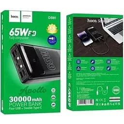 Портативна батарея Hoco DB81 Apollo PD65W 30000 mAh Black - мініатюра 7