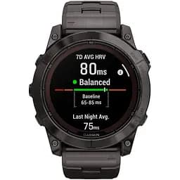 Смарт-годинник Garmin Fenix 7X Pro Sapphire Solar Edition Carbon Gray DLC Titanium with Vented Titanium Bracelet 010-02778-30 [90549] - мініатюра 4