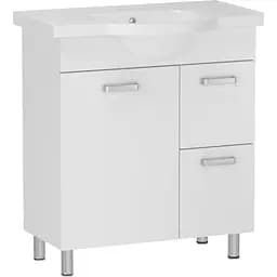 Тумба для підлоги RJ Lily-L з умивальником RJ Lotus RZJ201 65 см Білий RJFU046-0165WHSET(RJFU046-0165WH + RZJ201) Білий