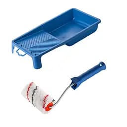 Валик "Микрофибра" 100х30 мм с ручкой и ванночка Polax (770-220)