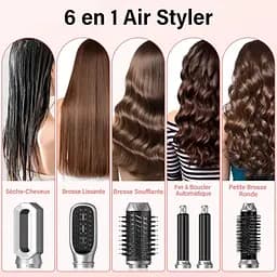 Повітряна щітка Onftrym Air Styler 6 в 1 з феном, щітка для повітродувки потужністю 1000 Вт із 3 регульованими температурами - мініатюра 4