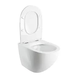 Унітаз Omnires Ottawa Comfort 54x365 підвісний без обідка сидіння дюропласт white gloss OTTAWACMWBP, Білий - мініатюра 4