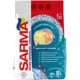 Стиральный порошок Sarma Актив Горная свежесть для всех типов стирки 6 кг