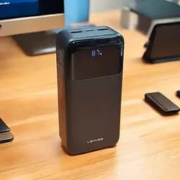 Зовнішній акумулятор Power bank LENYES PX342D 30000 mAh, PD22,5W + швидке заряджання батарея заряджання Чорний - мініатюра 2