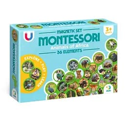 Детский магнитный набор Монтессори "Животные на континентах: Африка" DoDo Toys 200284, 36 элементов