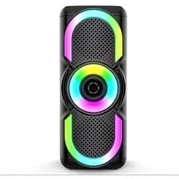 Портативна Bluetooth колонка E-4203 стереозвук караоке FM-радіо LED-підсвічування  AUX до 4 годин автономної роботи 16 Вт Чорний