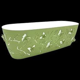 Горщик для квітів Alyaplastik балконний 3D, 7.3 л, темно-зелений (ALY112d.green)