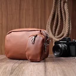 Жіноча сумка крос-боді з монетницею з екошкіри Vintage 22795 руда - мініатюра 10