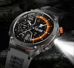 Тактичний розумний смарт-годинник для військових Smart Watch Y101 з ліхтариком компасом GPS-трекером і спортивними режимами Чорний - мініатюра 4
